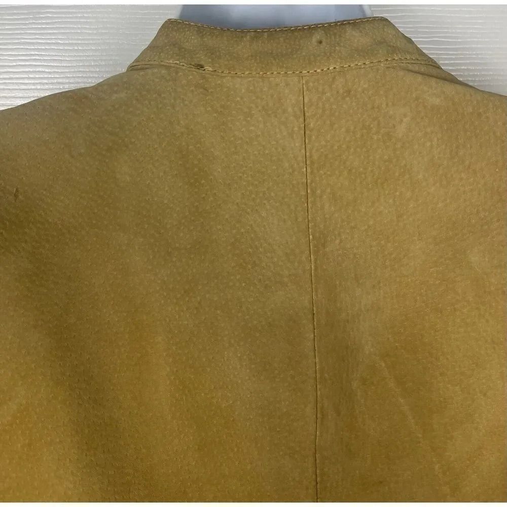 Cervelle Beige Leather With White Lace Trim Jacket Women’s Size Large - Picture 13 of 16